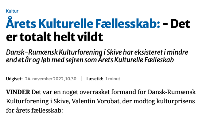 Cea mai notabilă Comunitate Culturală a Anului: “- Este absolut incredibil!”’