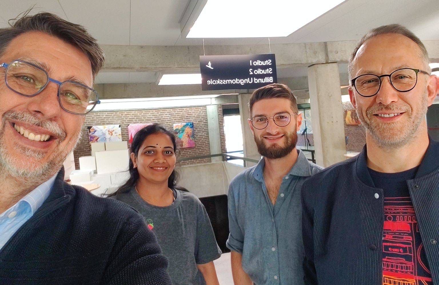 Simone with the other members of Billund International: Ashwini Shastri, Bret Schafbuch and Ricco Sheepers