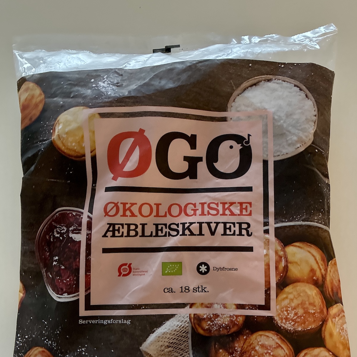 æbleskiver packet from a store