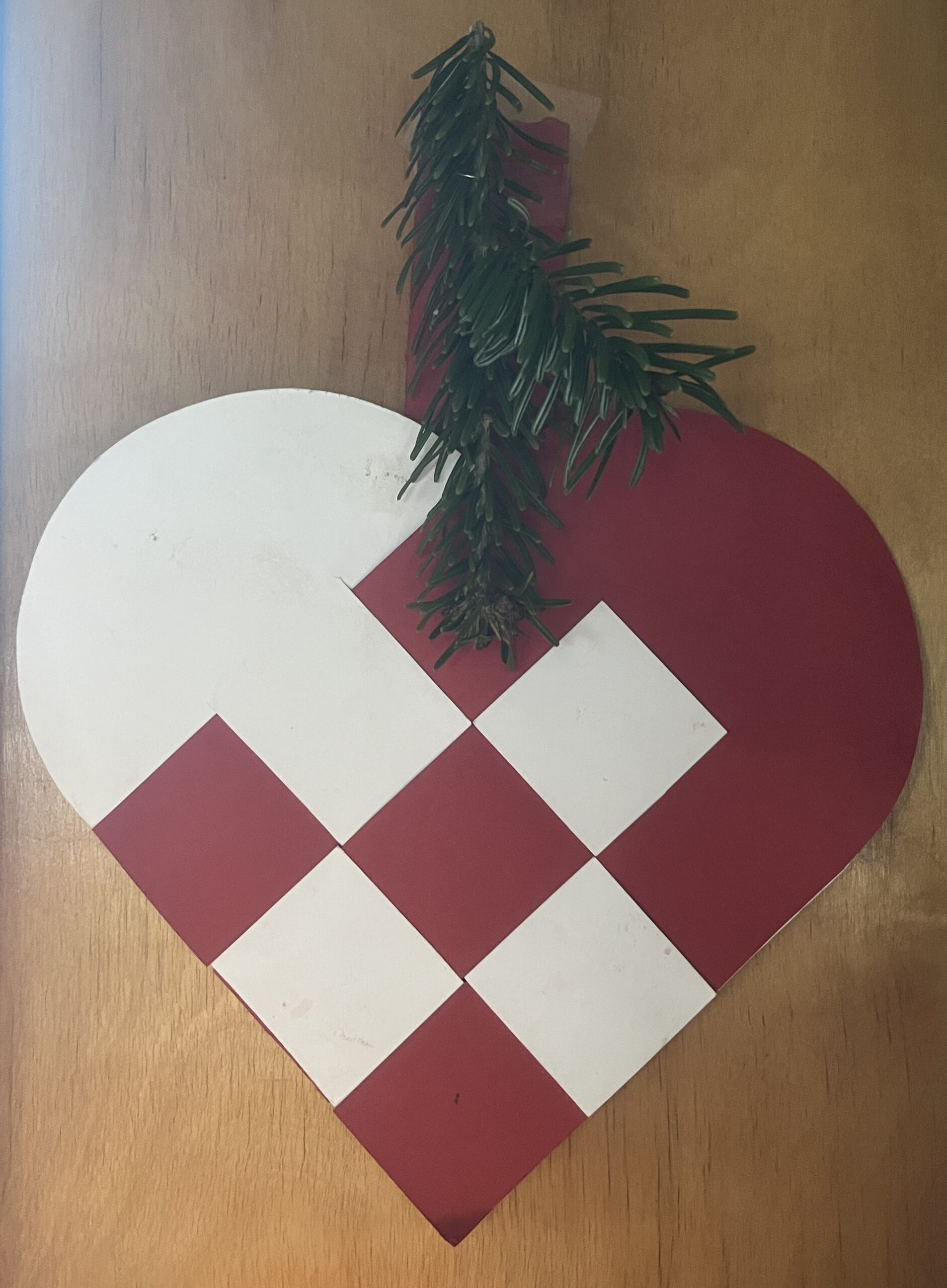 Woven paper Chrsitmas heart