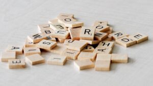 Letter tiles Scrabble